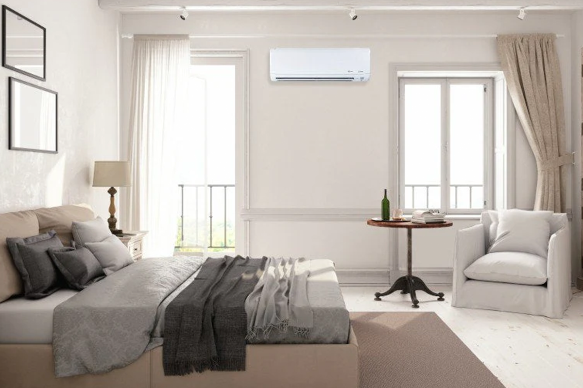 clean room with ductless ac