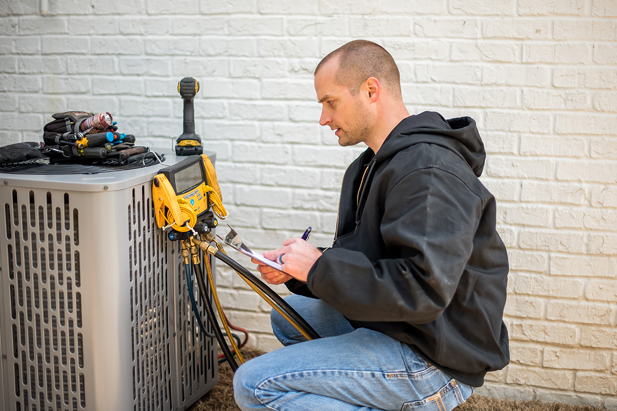 Trane rep repairing unit